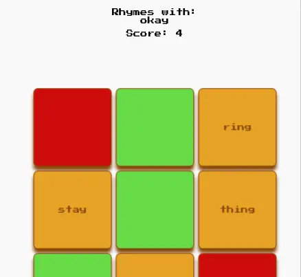 Screenshot of the Rhymez application