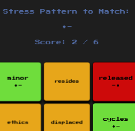 Screenshot of the Stress Out application