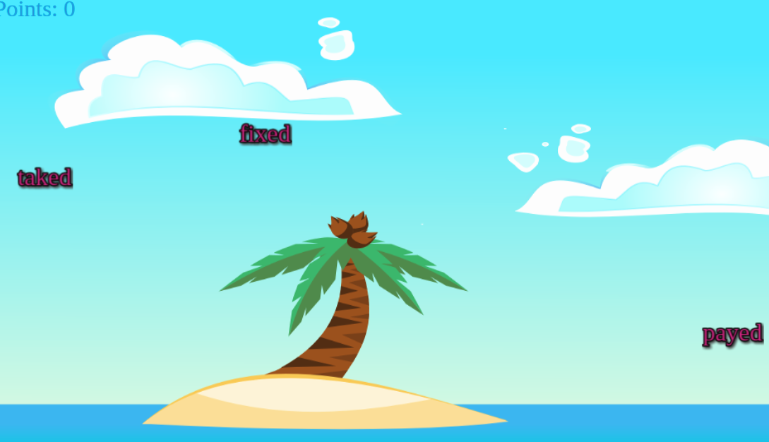 Screenshot of the TouchWords application